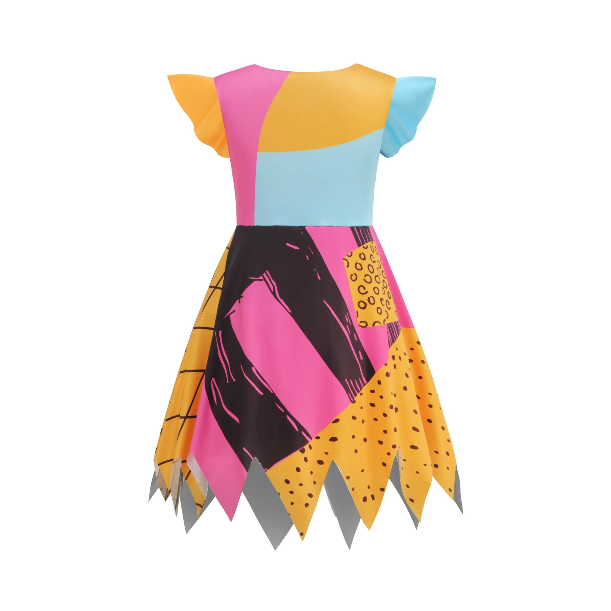 Baby Girls Halloween Cosplay Party Sally Dresses The Nightmare Before Xmas Anime Children Horror Cosplay Jack Costume Outfit 4