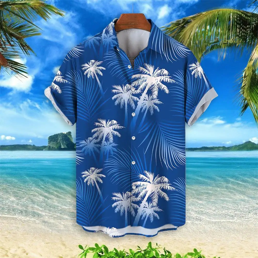 2025-Summer-Animal-Crane-Men-Hawaiian-Shirt-3d-Plant-Shirt-For-Men-Flower-Print-Plus-Size