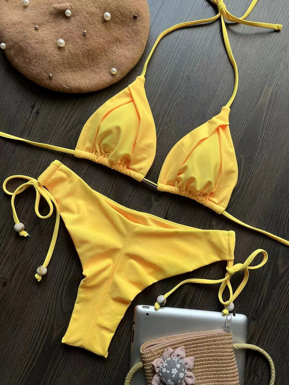 Chic Triangle Bikini Set | Women’s Brazilian Style Halter Swimwear