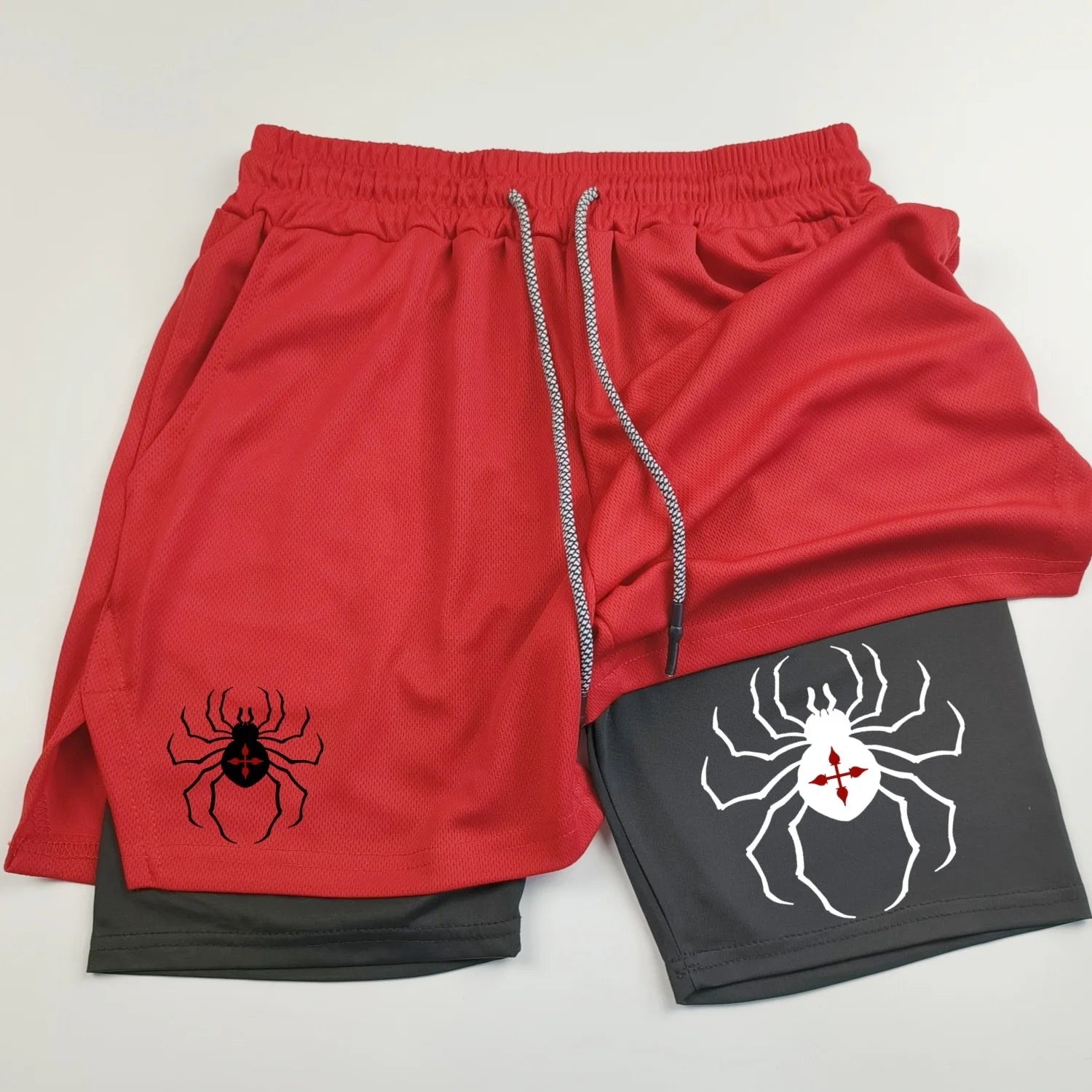 Anime-Hunter-x-Hunter-Performance-Shorts-for-Men-Breathable-Spider-Gym-Shorts-Summer-Sports-Fitness-Workout