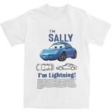 Fun Sally I'm Lightning Car Outfit T Shirt for Men Women Mcqueen Tee Shirt 100% Cotton New Arrival Clothing Love Gift For Couple