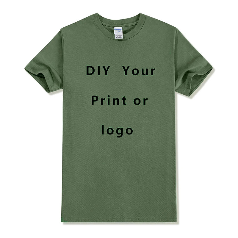 Custom T shirt Women Men Customised Printed 100% Cotton Short Sleeve Your Logo Photo Brand Text Tee Personalize Graphic Clothing