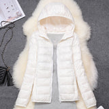 Women Puffer Jacket 15 Colors Plus Size 5XL 6XL 7XL 2025 New Spring Autumn Female Ultra Lightweight Packable Hooded Down Coats 2