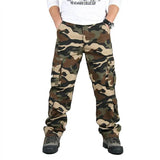 Men's Tactical Camouflage Overalls High-Quality Cotton Multi-Pocket Trousers Sports Training Casual Work Pants 2