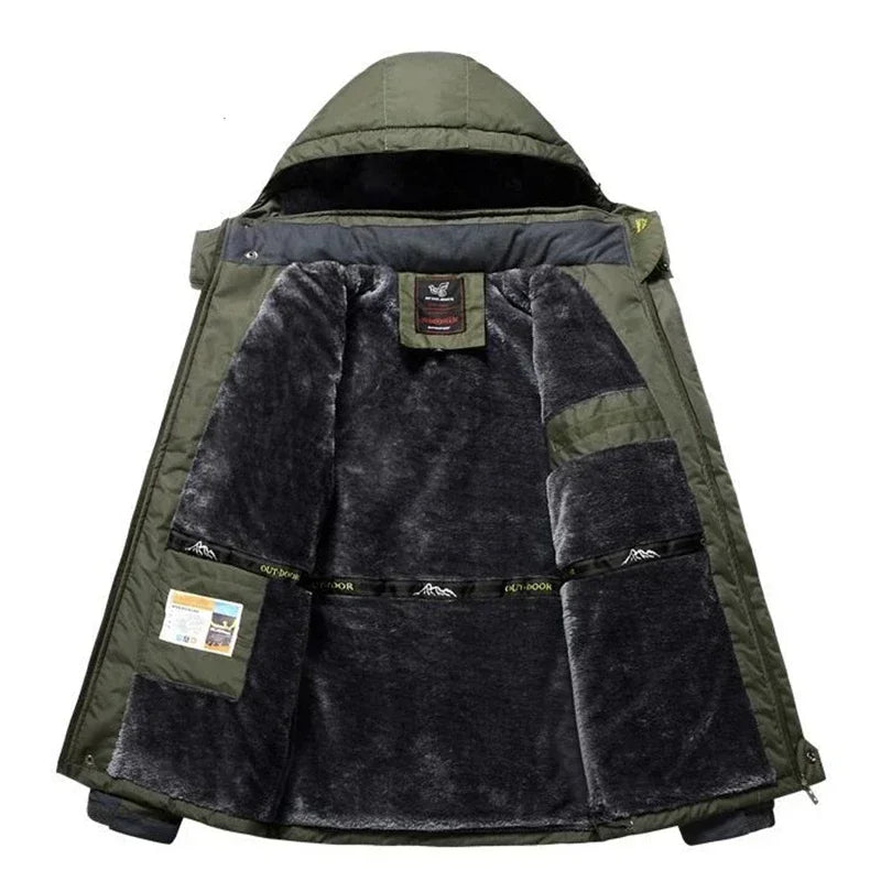 Men Thick Warm Waterproof Hooded Parka Coat Windbreaker Military Fleece Jacket PlusSize 9XL TheFashionFever 2