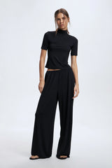 Hirsionsan Modal Soft Loose Sets Women 2025 Casual Two Pieces Long Sleeve T Shirts and High Waist Dresses Outfits Tracksuit