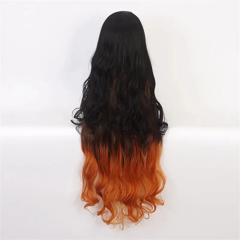 Anime Nezuko Cosplay Kamado Nezuko Cosplay Costume Nezuko Wig Uniform with Props for Adult Kids Halloween Carnival Costumes 6