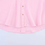 HipSeam Wide Sleeved Shirt Women Spring Asymmetric Hem Button Women's Shirts Simple Lady Johnny Collar Linen Shirts & Blouses 6