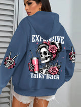 Women’s "Expensive Talks Back" Funny Print Hoodie