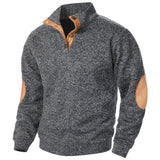 Autumn and winter men's stand collar long sleeve casual knitted sweater top