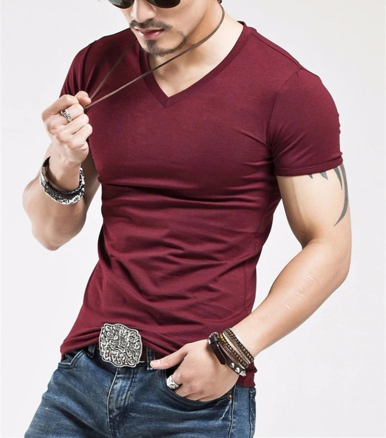 2025 MRMT Brand New Men T Shirt 10 colors Fitness Mens T-shirts V neck Man T-shirt For Male Clothing Tshirts S-5XL Tops Tees 4
