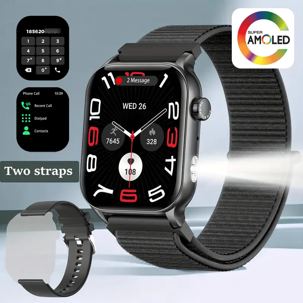 SENBONO-AMOLED-Smart-Watch-Bluetooth-Call-LED-Flashlight-100-Sport-Mode-DIY-Dial-Custom-Camera-Control