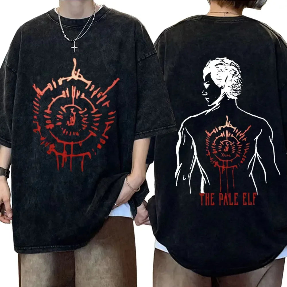 Astarion-Girl-Dinner-Graphic-T-Shirt-Baldurs-Gate-3-Fan-Gamer-Washed-T-Shirts-Women-Men