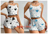 Women’s Heart-Print Pajama Set