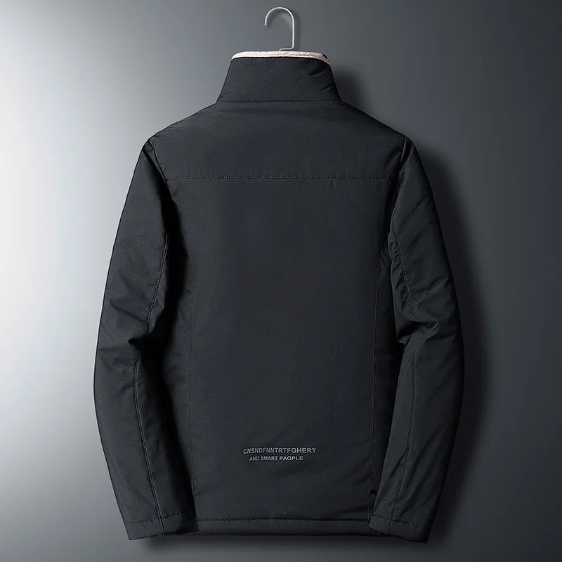 Men 2025 Winter Windproof Warm Thick Fleece Jacket 4