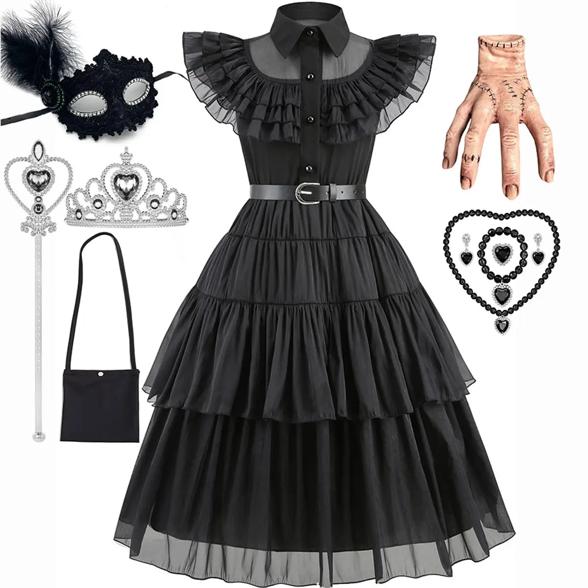 Disney-Inspired Wednesday Addams Cosplay