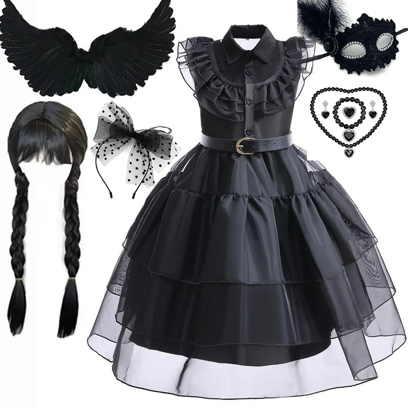 Disney-Inspired Wednesday Addams Cosplay
