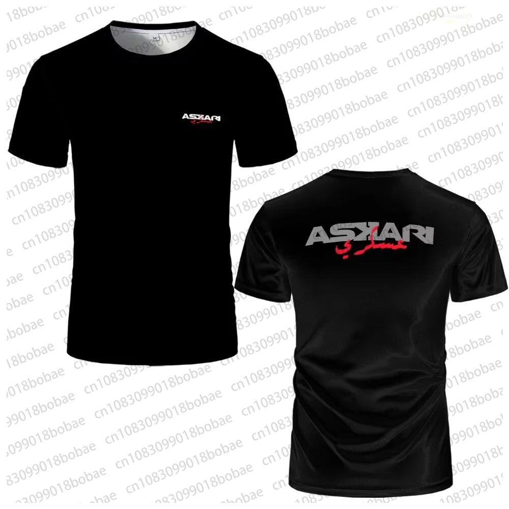 ASKARI Boxing Fighting Match Design 3D Men Fitness Short Sleeve T-shirt Breathable Mesh Sports Tees For Male Outdoor Trainning T