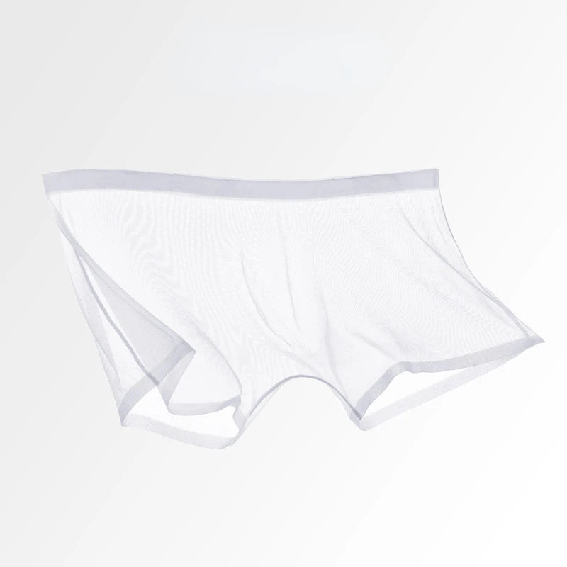 Men’s Ultra-Thin Ice Silk Transparent Boxers