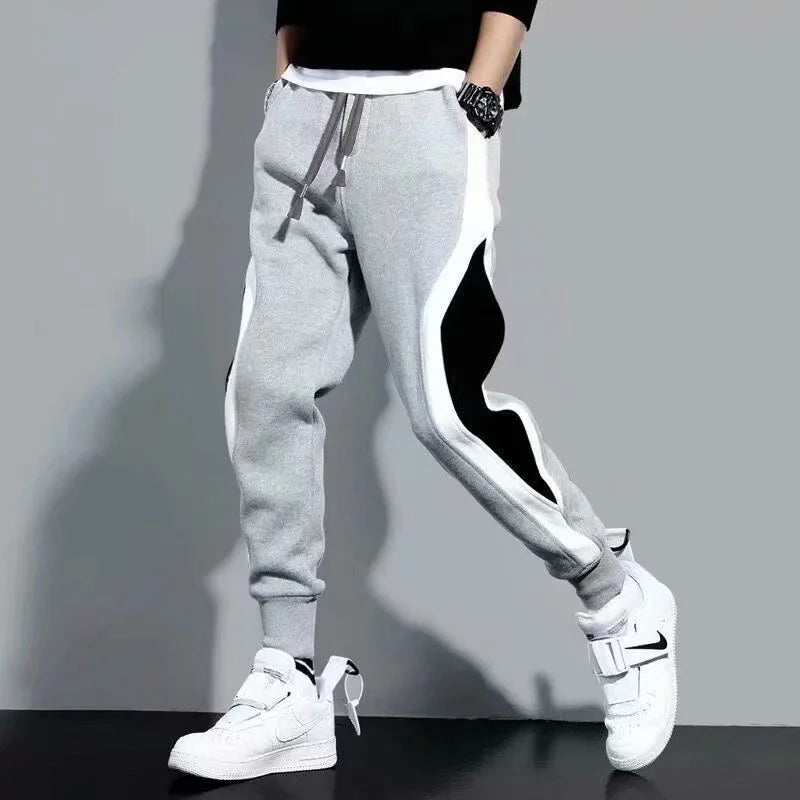 Men's Spring/Autumn Sports Pants | Loose Fit, Patchwork Design, Running & Training Trousers 5
