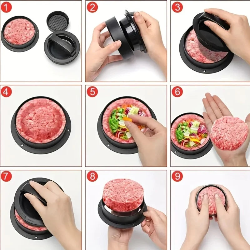 1 Set, Suitable for RV Kitchen, Non-stick Hamburger Machine, Meat Pie Machine Mold, Suitable for Meat Milk Cheese Vegetables 2