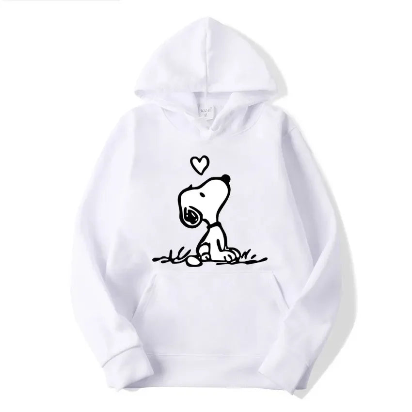 American Cartoon Comics Snoopy Hoodie Women Man Pullover Tops Spring Autumn Men  2024 New Casual Couple Sweatshirt Clothing 2