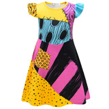 Baby Girls Halloween Cosplay Party Sally Dresses The Nightmare Before Christmas Anime Children Horror Cosplay Costume Outfit 4