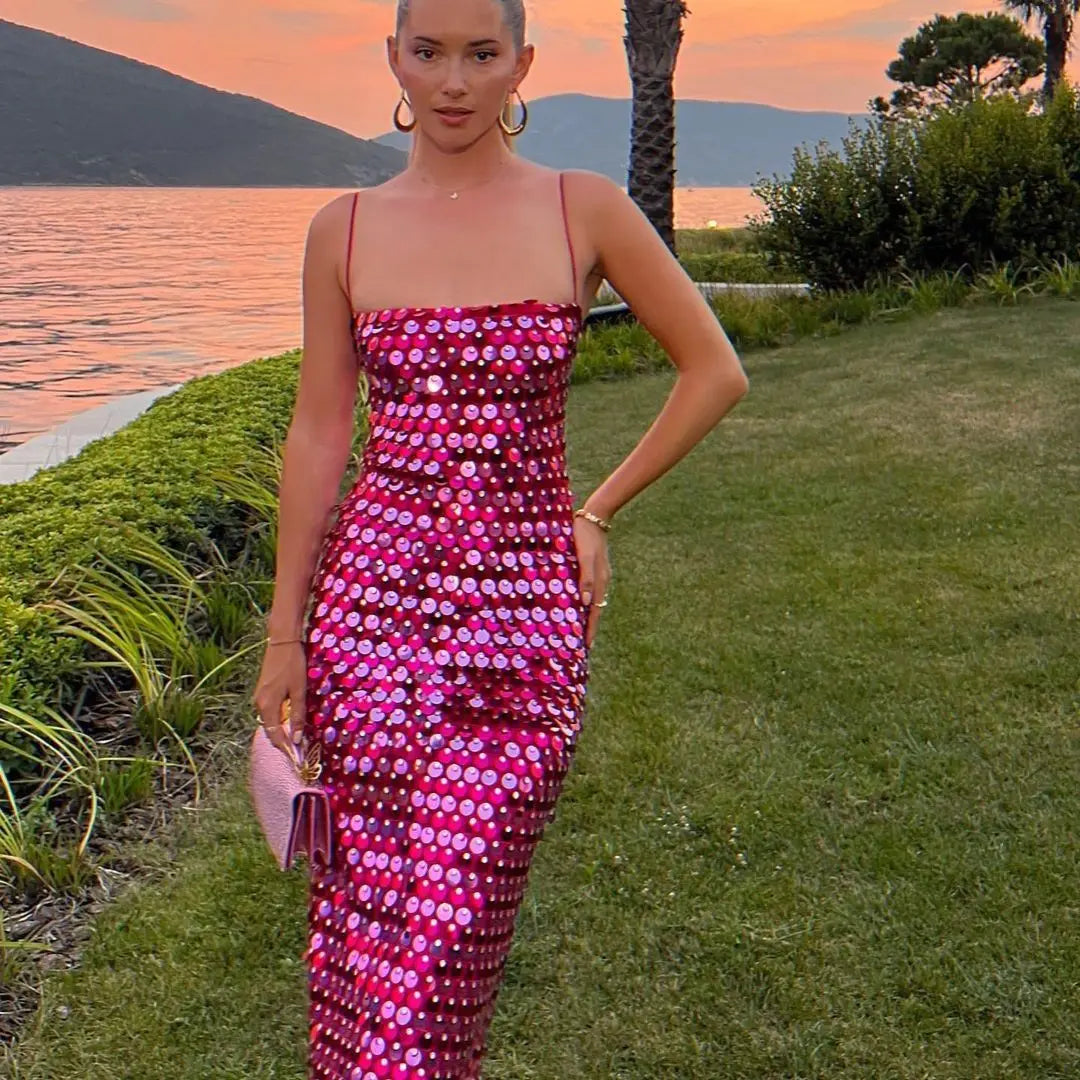 Fashionable Sexy Spicy Girl Beaded Irregular Dresses Women Summer Colorful Summer Boho dress 2