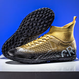 Football Cleats Men, Indoor Outdoor High Top Soccer Shoes Lightweight Shock Resistant Training Boots, Anti-collision Shoe Toe 4