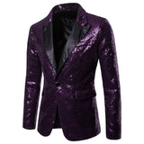 Men's Suit Jacket Little Round Sequins Sparkling Men's Blazer Wedding Dinner Band Stage 5
