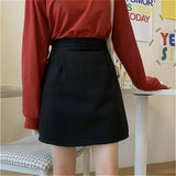 Skirts Women Solid All-match Mini Teenagers Fashion Lady Empire Popular Charm Preppy Temperament Ulzzang Simple Casual Gray New 3