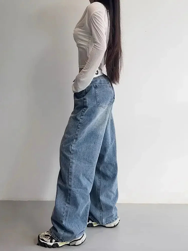 Y2K Baggy Straight Wide Leg Pants 3