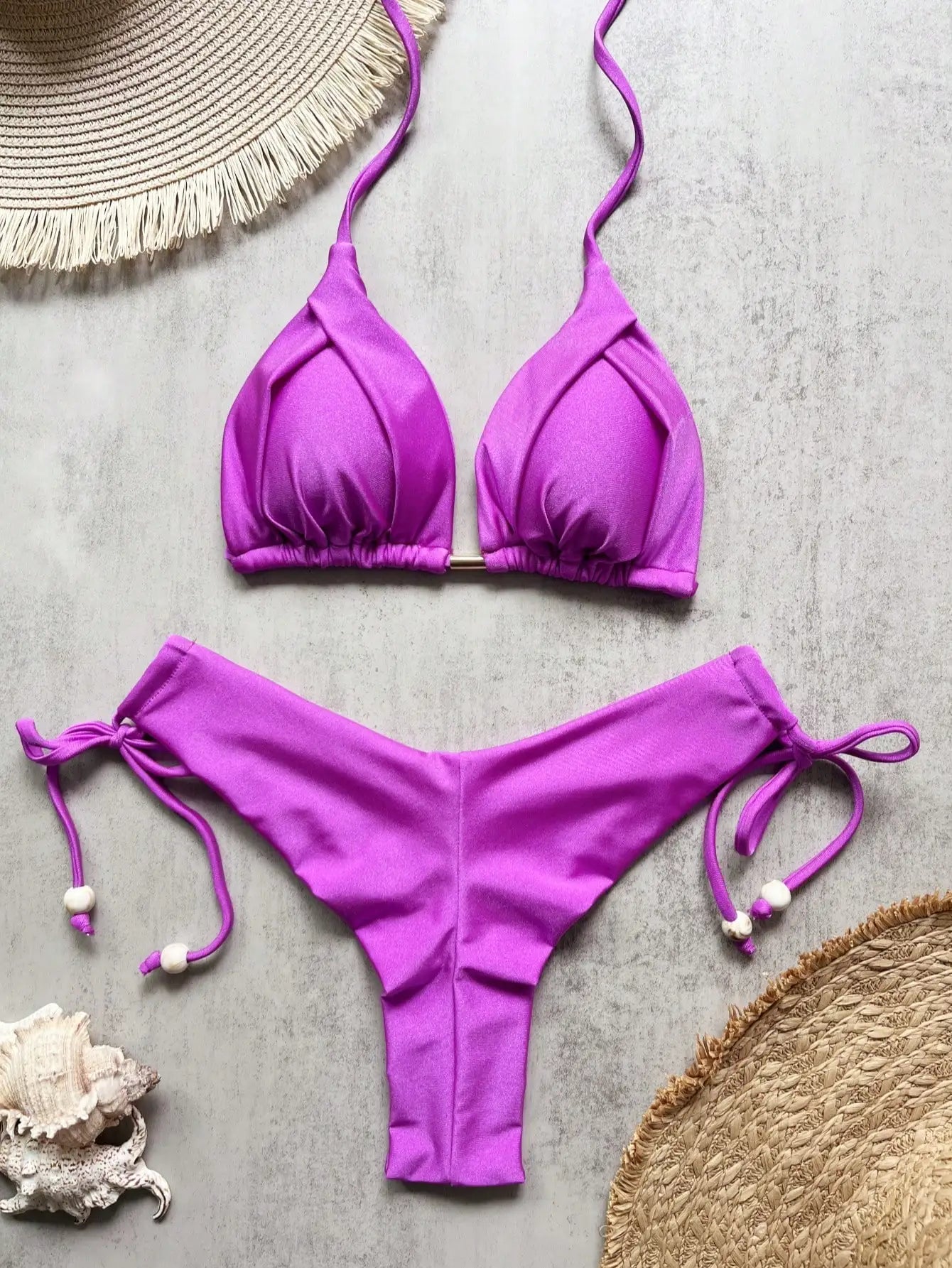 Chic Triangle Bikini Set | Women’s Brazilian Style Halter Swimwear