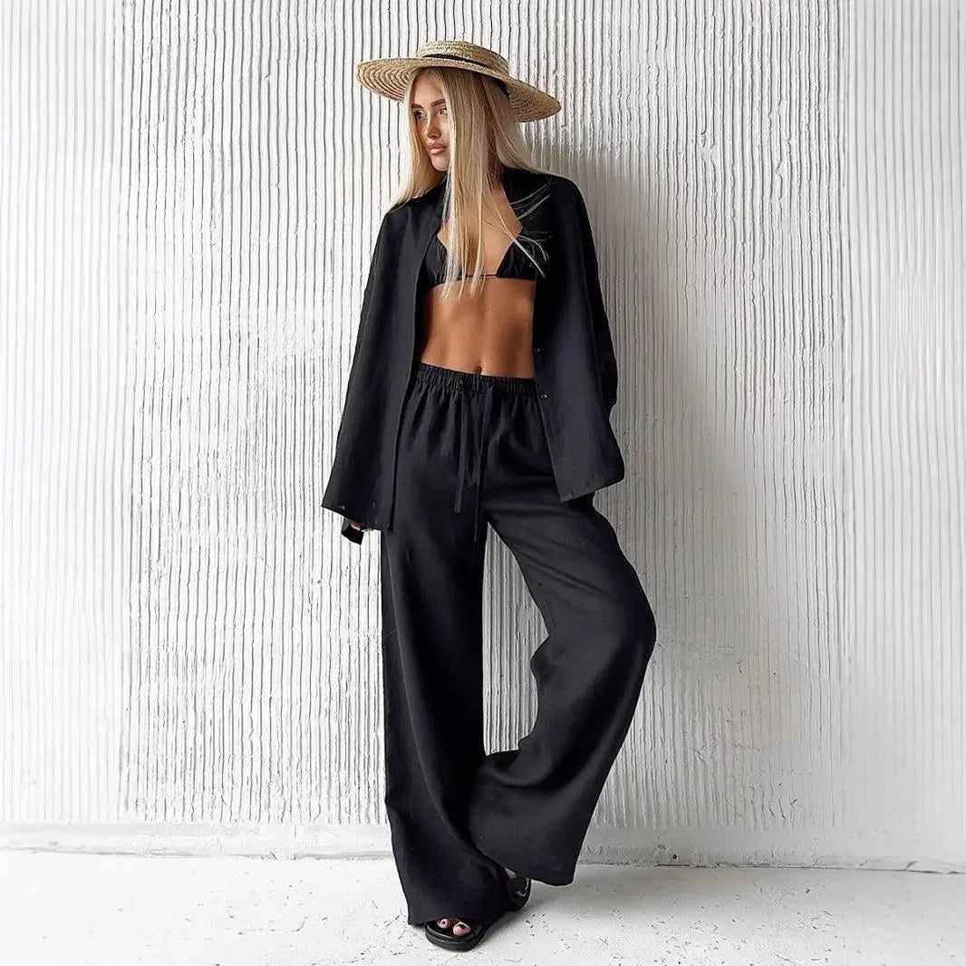 Chic Cotton Linen Two-Piece Set