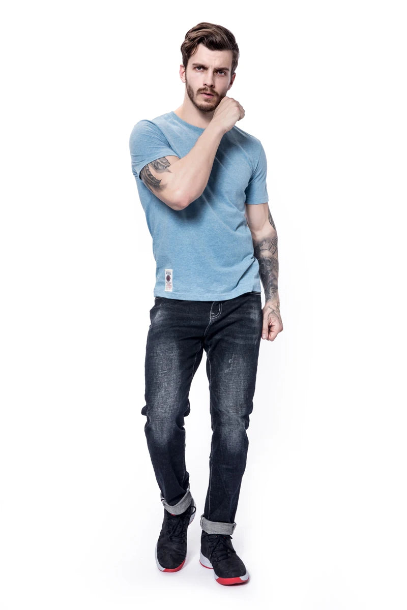 Men's T-shirt Cotton Solid Color t shirt Men Causal O-neck Basic Tshirt Male High Quality Classical Tops 5