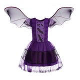 Children Witch Costume Girls Fairytale Wizard Dress Kids Halloween Pumpkin Clothes Baby Bat Spider Party Cosplay Outfit 2-15T 6