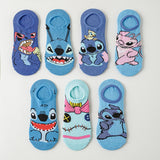 10Pairs miniso disney Unisex Cartoon Anime Socks Men Women Hip Hop Street Style Funny Casual Short Boat Socks 2