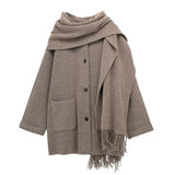 Winter New Product Women's Fashion and Casual 100 Pairs Scarf Short Knitted Coat Coat 3