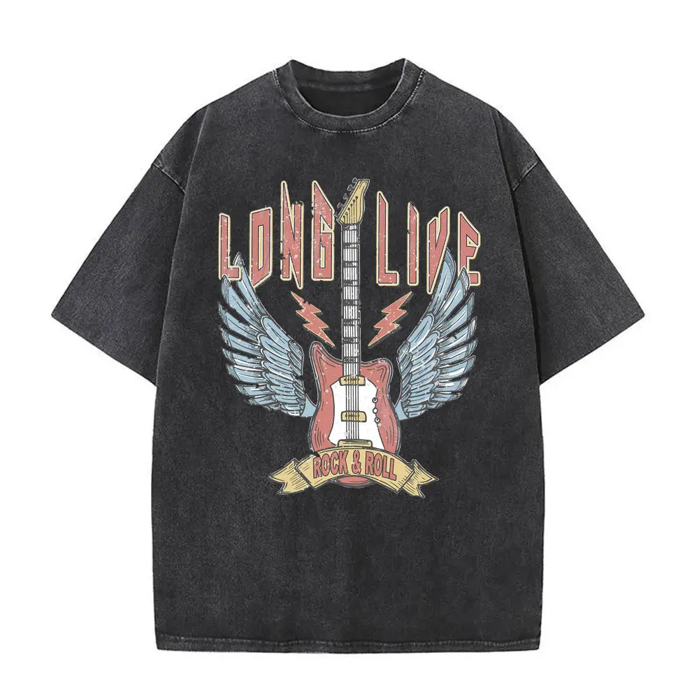 Washed Vintage Catch Em If You Can Car Print T Shirts Men Casual Fishing Lovers Funny Meme T-shirts Male Cotton Oversized Tshirt 5