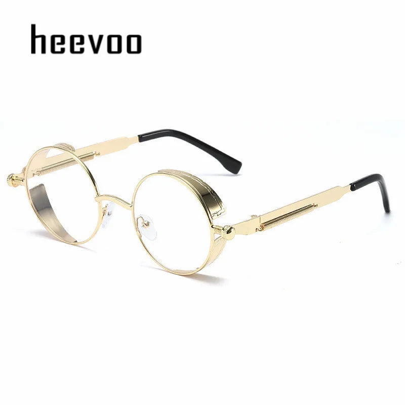 Steampunk Metal Round Sunglasses