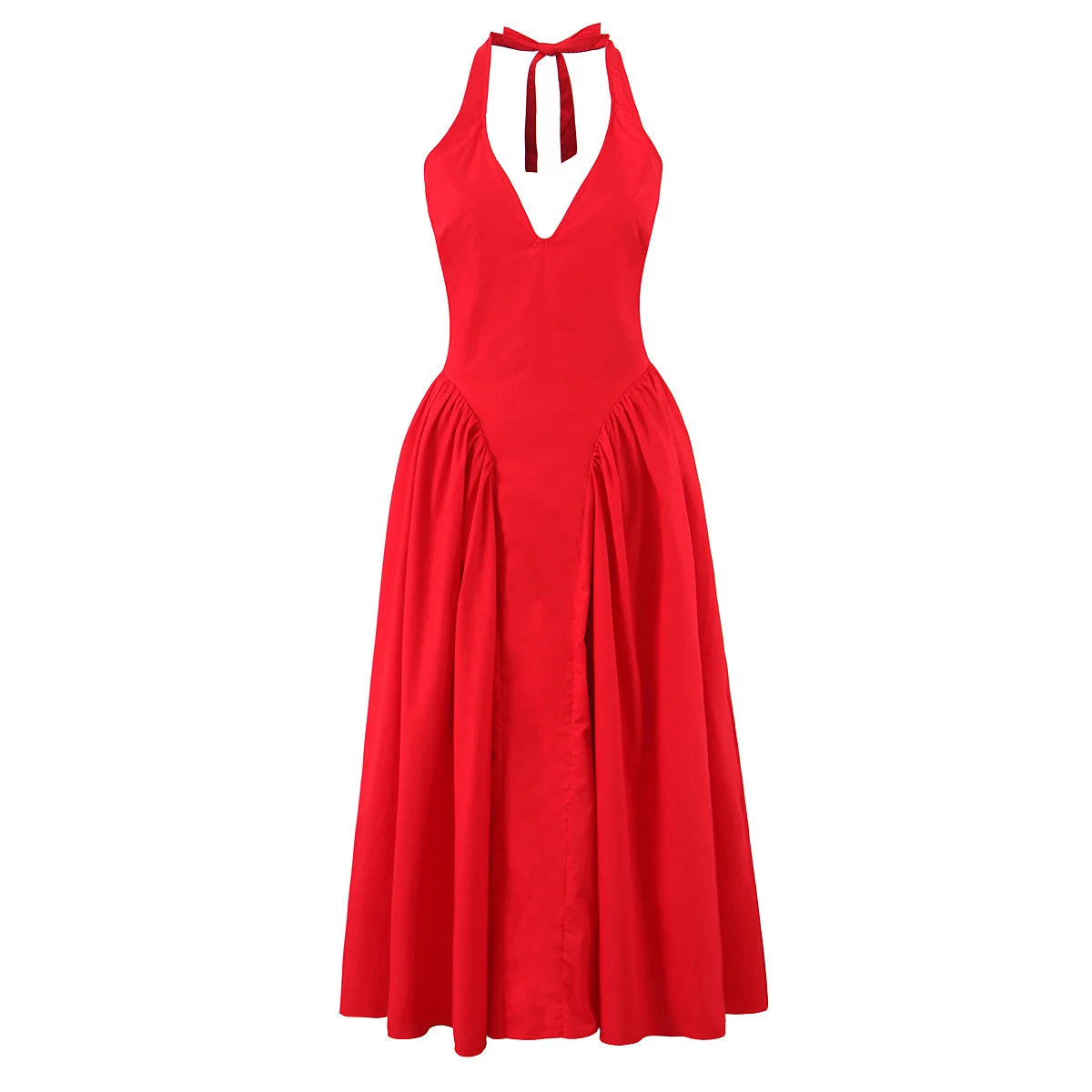 Elegant Halter Midi Dress