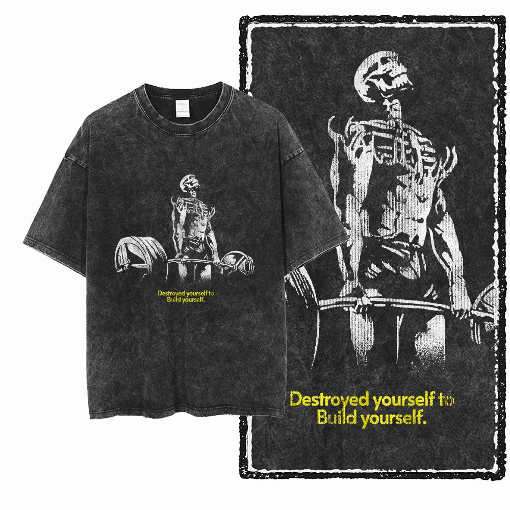 Acid-Washed Graphic Performance Tee