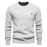 Men's Giraffe Embroidery Cotton Sweater