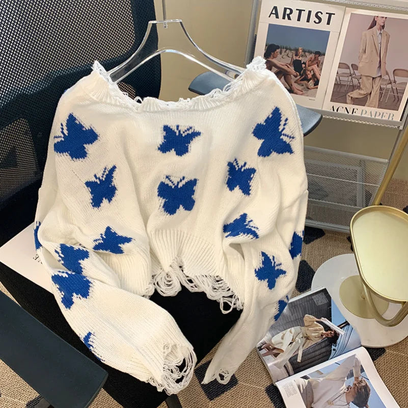 Y2K Graphic Knitted Sweater 2