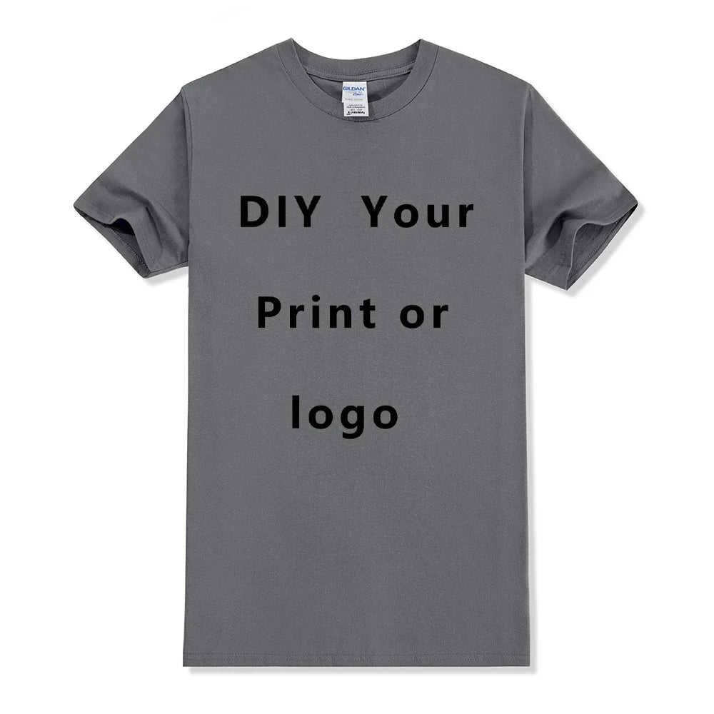 Custom T shirt Women Men Customised Printed 100% Cotton Short Sleeve Your Logo Photo Brand Text Tee Personalize Graphic Clothing