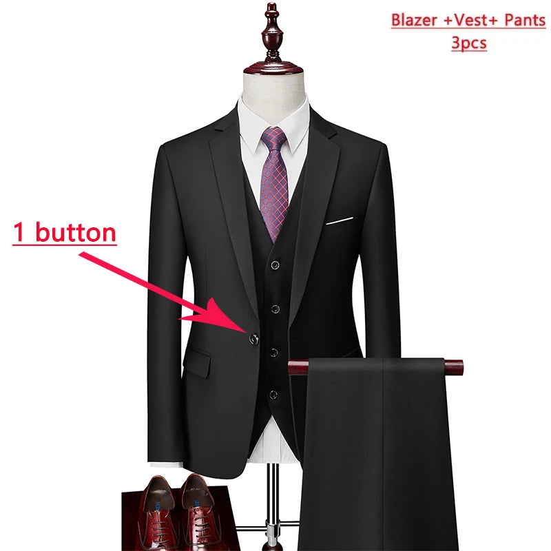 Men’s Premium 3-Piece Formal Suit Set