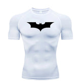 Bat Printed Men's Tight T-Shirt Running Compression Compression T Shirt Gym Fitness Jogging Short Sleeve Male Casual Shirt Tops 3