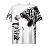 Lion 3D Printing T-shirt Sports Casual Short Sleeve Summer Street Clothing 3