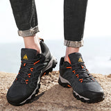 High Quality Leather Hiking Shoes Durable Outdoor Sport Men Trekking Leather Shoes Lace-Up Climbing Hunting Sneakers 5