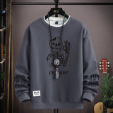 Cool Bear Print Men's Sweatshirt | Khaki O-Neck Long Sleeve T-Shirt | Autumn Fashion | Harajuku Design